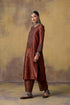 Goonj maroon brocade yoke phiran