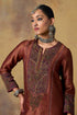 Goonj maroon brocade yoke phiran