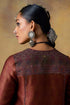 Goonj maroon brocade yoke phiran
