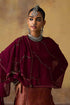 Goonj maroon georgette stole