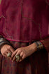 Goonj maroon organza stole