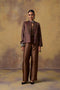 Goonj maroon silk blazer