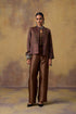 Goonj maroon silk blazer