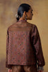 Goonj maroon silk blazer