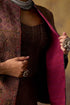 Goonj maroon silk blazer