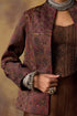 Goonj maroon silk blazer