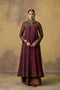 Goonj maroon yoke anarkali