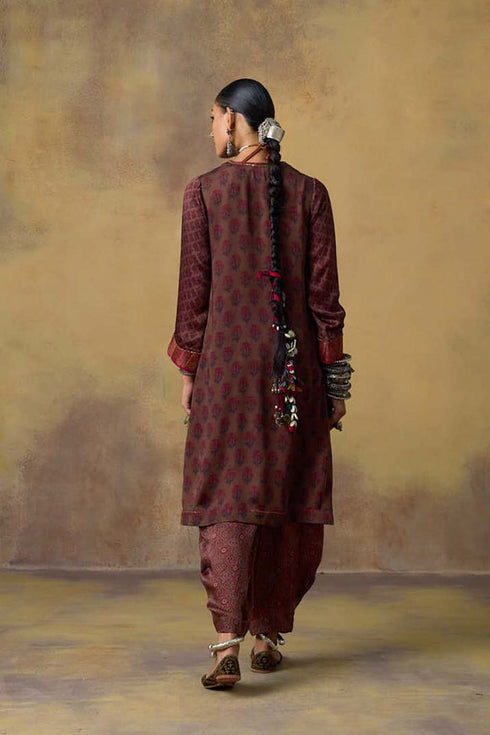 Goonj pink ajrakh kurta