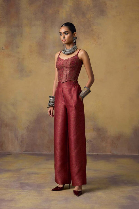 Goonj pink brocade pants