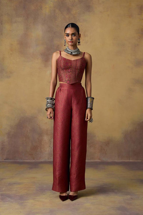 Goonj pink brocade pants