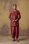 Goonj pink brocade short kurta