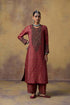 Goonj pink brocade yoke phiran