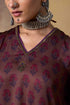 Goonj purple ajrakh kurta