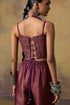 Goonj purple brocade corset