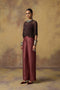Goonj purple brocade pants