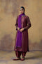 Goonj purple brocade phiran kurta
