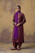 Goonj purple brocade phiran kurta
