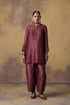 Goonj purple brocade short kurta