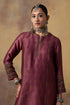Goonj purple brocade short kurta