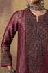 Goonj purple brocade yoke phiran