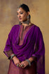 Goonj purple georgette stole