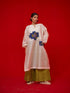 Grace ivory and blue tunic