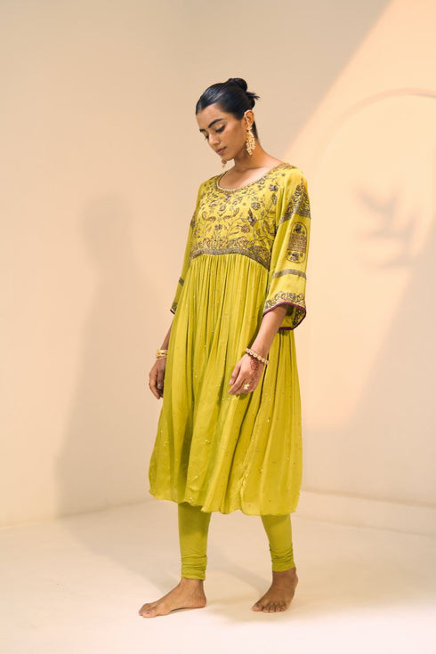 Green lavanya kurta with pants