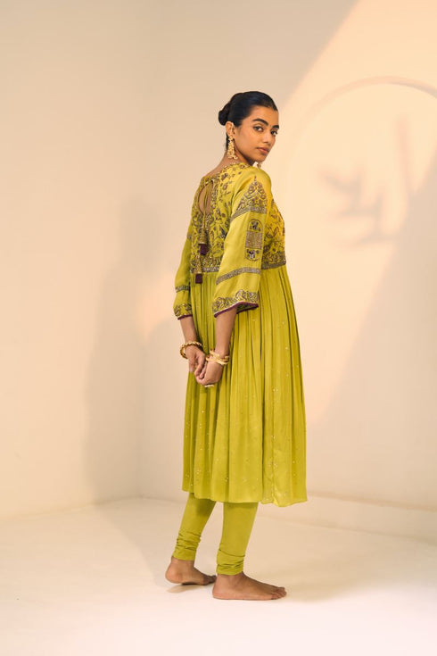 Green lavanya kurta with pants