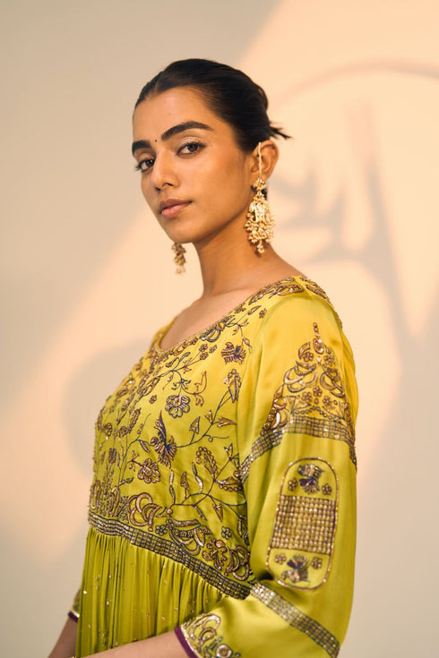 Green lavanya kurta with pants