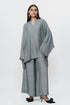 Grey kaftan kurta with broad pants