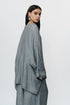 Grey kaftan kurta with broad pants
