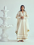 Gul-U-Bulbul ivory anarkali wth flare pants and dupatta