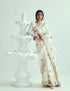 Gul Posh ivory multicolor embroidered sari with blouse