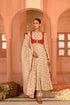 Gulal beige and red anarkali set