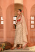 Gulal beige and red anarkali set