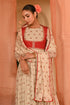 Gulal beige and red anarkali set