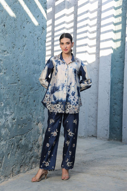 Gulshan shibori co-ord set
