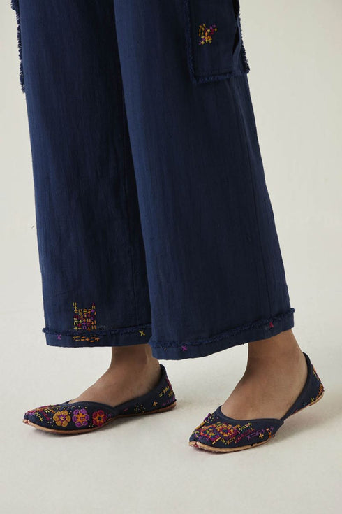 Gulzaar blue cargo pants