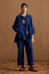 Gulzaar blue high low shirt