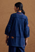 Gulzaar blue high low shirt