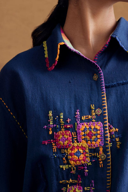 Gulzaar blue long shirt