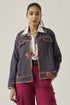 Gulzaar blue smocked jacket