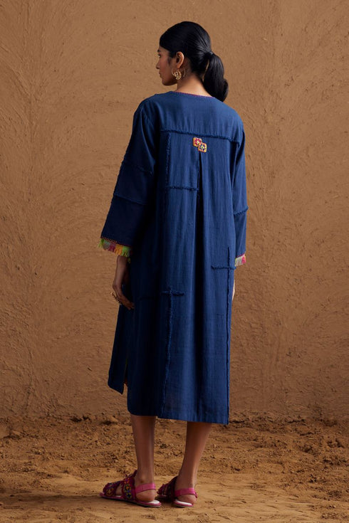 Gulzaar blue yoke dress