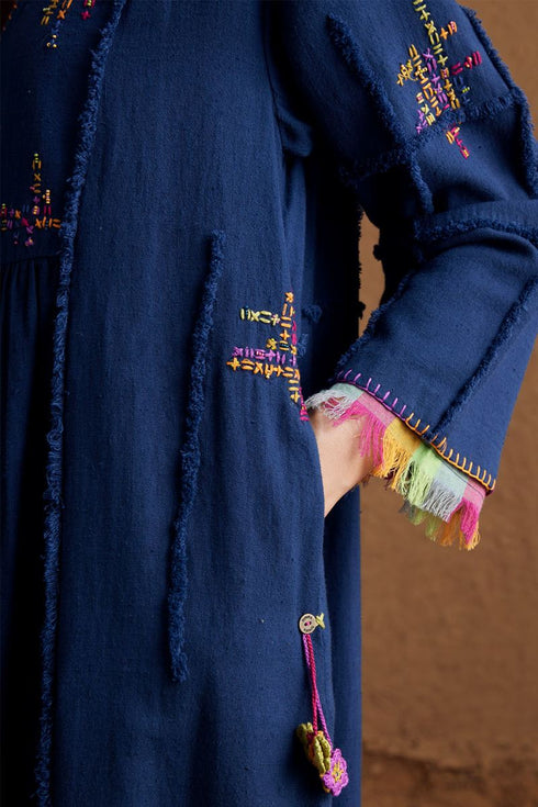 Gulzaar blue yoke dress