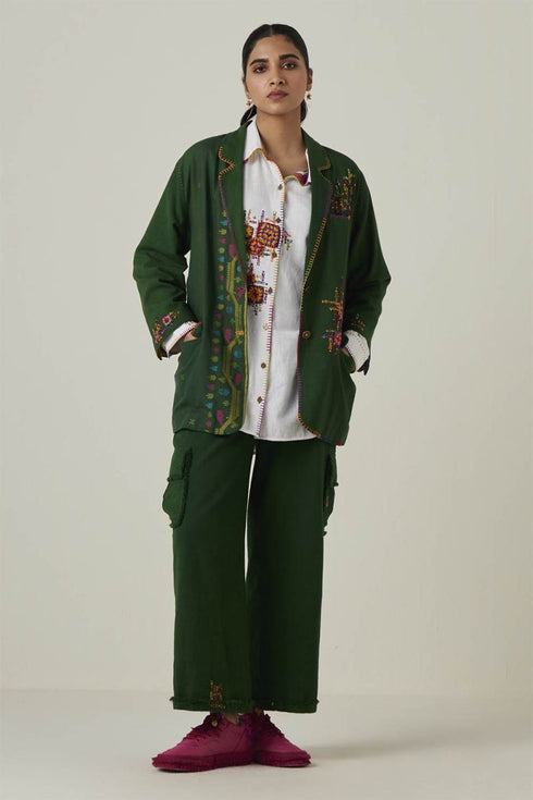 Gulzaar green cargo pants