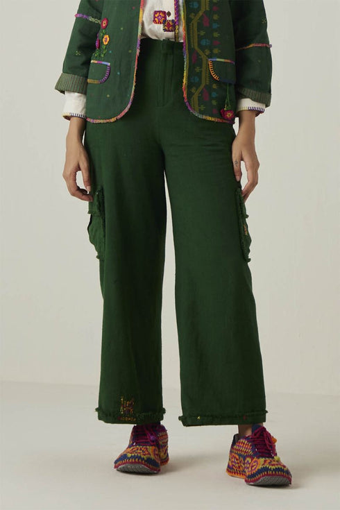 Gulzaar green cargo pants