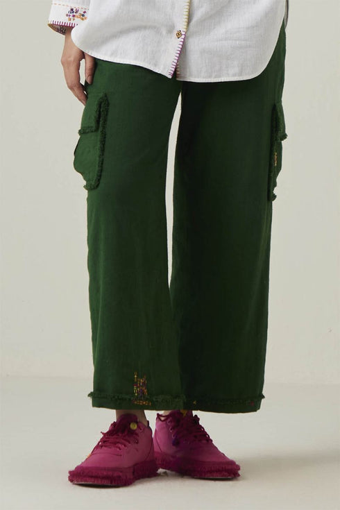 Gulzaar green cargo pants