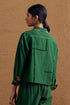 Gulzaar green crop shirt