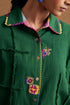 Gulzaar green crop shirt