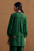 Gulzaar green high low shirt